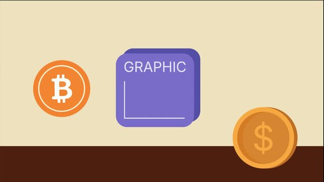 Animated Graphic of Dollar and Bitcoin Chart