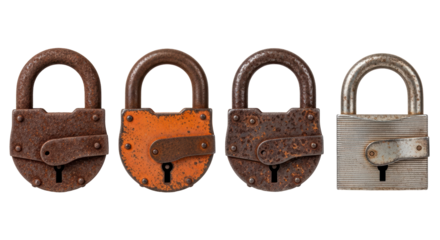Isolated Old Padlocks