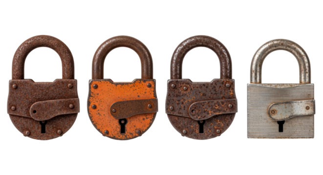 Isolated Old Padlocks