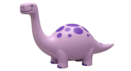 Isolated Cartoon Brontosaurus Dinosaur Toy