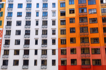 Fototapeta premium Colorful multi-storey new building