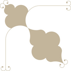 Indian Decorative Floral Corner Design Element