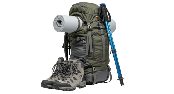 Isolated Hiking Equipment