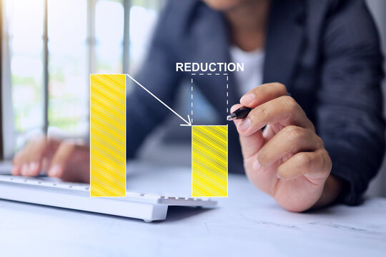 Reduction concept is to reduce unnecessary usage for the organization in order to reduce cost and increase profits for the company, such as reducing electric consumption and water - Powered by Adobe