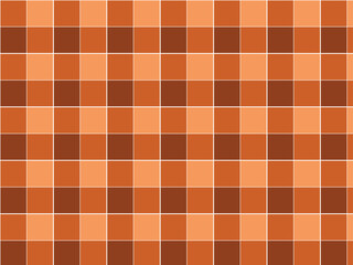 Orange Plaid Gingham Checkered Seamless Pattern