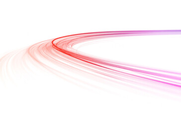Line, colored, light, vector, abstract, effect, curve bright glowing streak beam, blur motion, luminous trail, ray stripes, dynamic speed laser PNG shining background design.