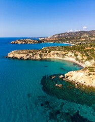 Naklejka premium Coastal landscape, aerial view
