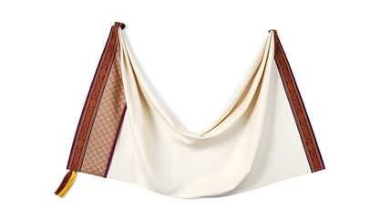 Elegant Traditional Thai Shoulder Cloth Isolated on White Background