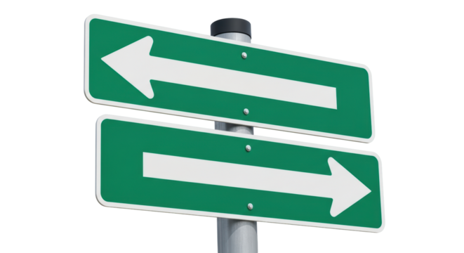 Isolated Directional Sign