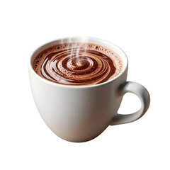 Steaming Hot Chocolate Cup with Swirls.