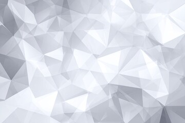 Abstract polygonal pattern of light gray and white triangles