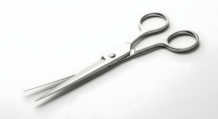 Obraz premium Sharp Silver Scissors Precision Cutting Tool for Detail Work