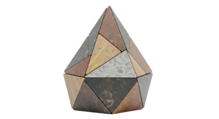 Isolated Stone Geometric Object
