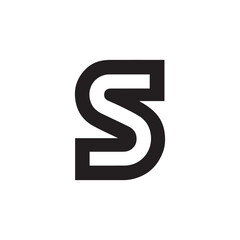 Black letter S logo modern sleek geometric design for a professional brand identity
