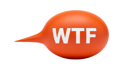 Isolated Speech Bubble with WTF