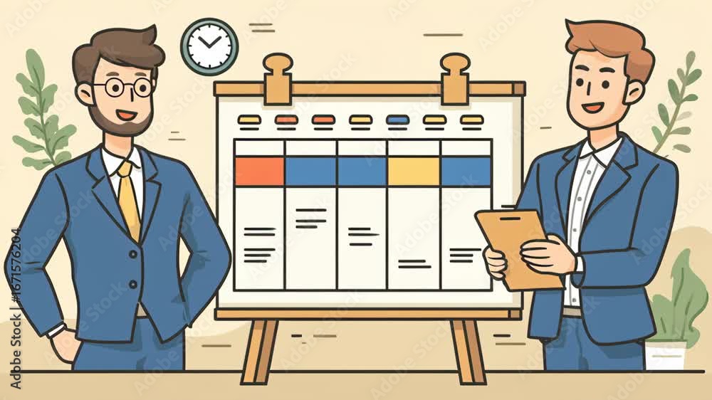Poster efficient time management strategies enhance teamwork and productivity in office settings, as profes