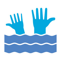 Fototapeta premium Drowning Icon