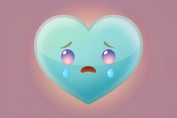 Heartbroken Crying Reaction Cartoon Face