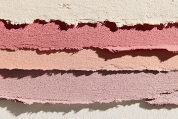 Layered shades of pale pink, peach, and mauve tones create a textured effect on natural paper.