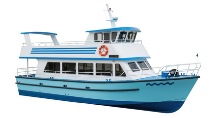 Obraz premium Isolated Blue and White Boat