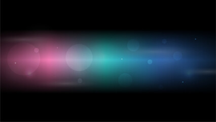 Bright Color Light Beam with Soft Bokeh Lights Background