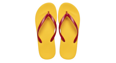 Isolated Yellow Flip-Flops