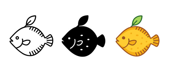Fototapeta premium Creative fish designs in various styles: outline, solid, and colorful