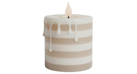 Isolated Striped Candle