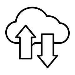 An icon representing the flow of data in cloud computing.