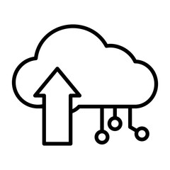 Cloud computing upload icon.
