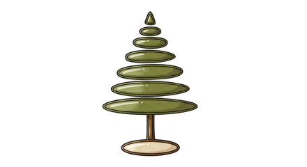 Isolated Stylized Christmas Tree