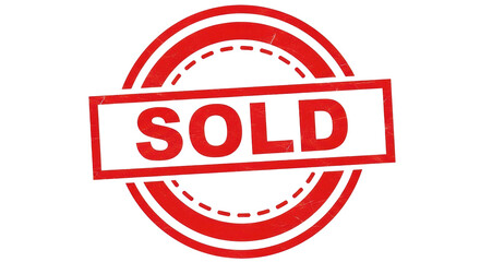 Isolated Sold Stamp