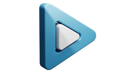 Isolated Blue Play Button