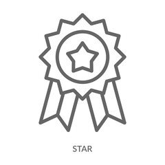 Star Icon Line Style. Design Vector Illustration