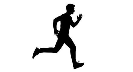 Isolated Running Silhouette