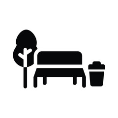 bench park glyph icon illustration vector graphic.eps