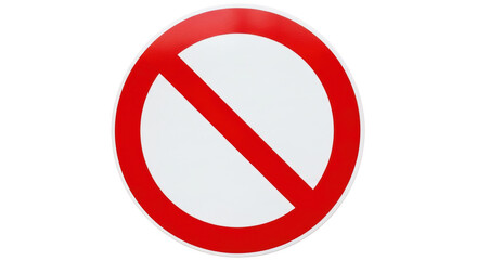 Isolated Prohibition Sign