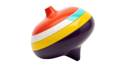 Isolated Colorful Spinning Top