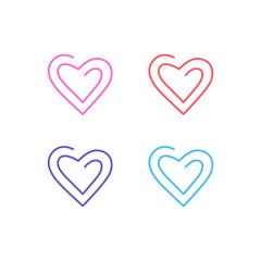 SIMPLE HEART MEDICAL SIGN SYMBOL LOGO VECTOR