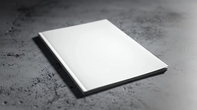 Blank White Book Mockup on Dark Grey Surface