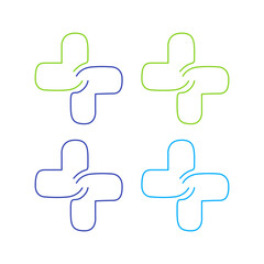 Obraz premium PHARMACY MEDICAL CROSS SIGN SYMBOL LOGO VECTOR