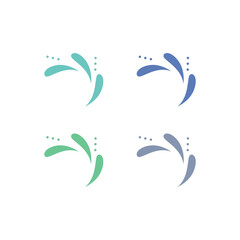 WATER SPLASH SIGN SYMBOL LOGO VECTOR
