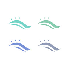 WATER SPLASH SIGN SYMBOL LOGO VECTOR
