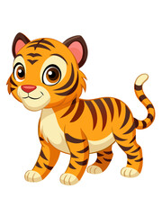Fototapeta premium tiger cartoon isolated