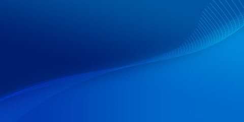 Gradient blue background wave lines for abstract graphics