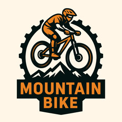vector logo mountain bike