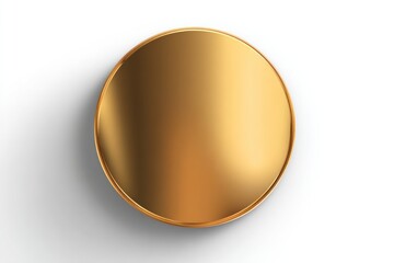 Polished gold disk with light shadow