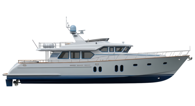 Isolated Luxury Yacht