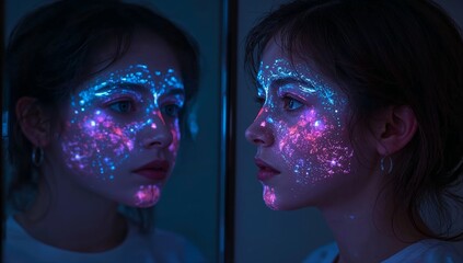 Obraz premium girl in mirror