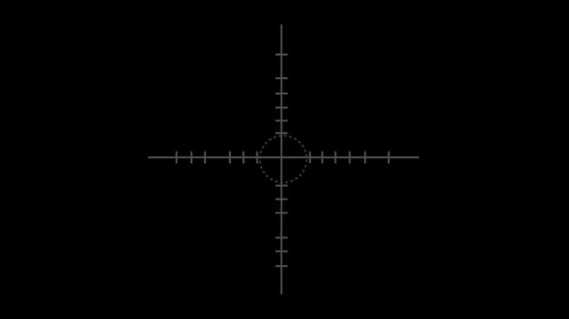 Precision Crosshair Aiming Reticle Target Acquisition Graphic Design Element for Gaming and Technical Visuals Digital Interface H U D U I Concept for Accuracy and Focus